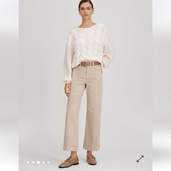 Paige Osanne Ivory Cotton Blend Knitted Jumper Sweater Women's Size Small - Picture 7 of 16